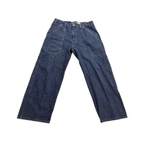 Levi's SilverTab Baggy Jeans Mens 36x30 Blue Carpenter Wide Leg 90s Style